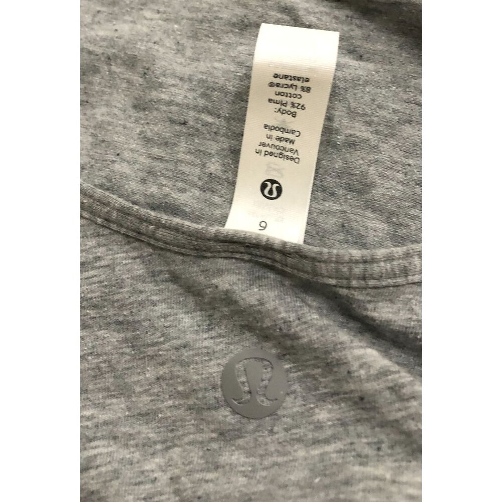Lululemon Asymmetrical Drawstring Side Gray Tank … - image 3